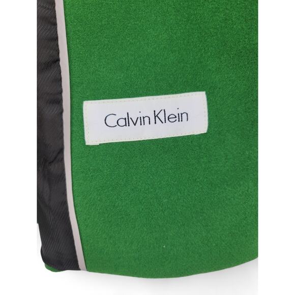 Calvin Klein Green Wool Blend Peacoat Jacket Size 10 Double Breasted NWT - Picture 4 of 6